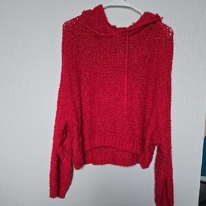Pilcro Vibrant Red Cowl Neck Sweater